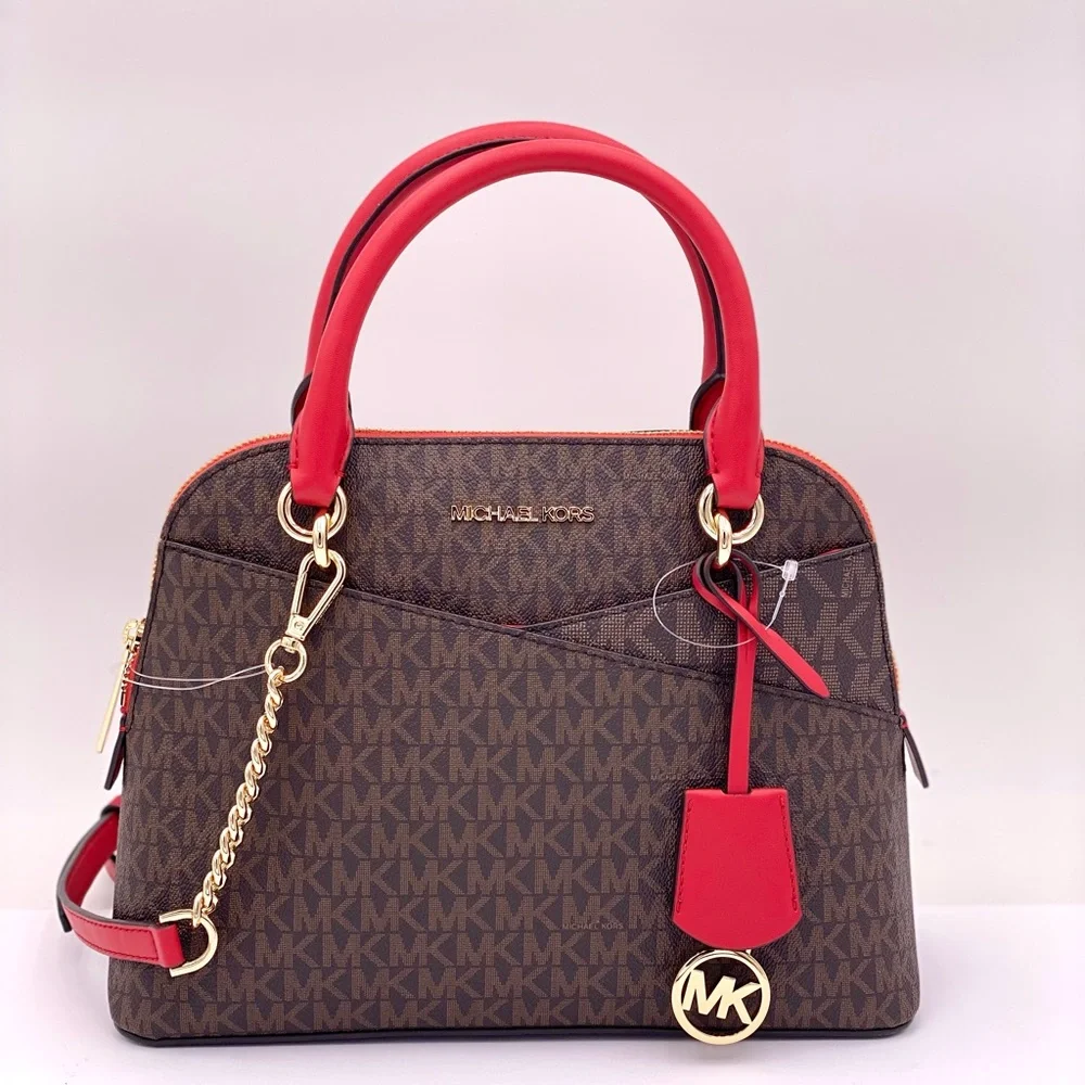MICHAEL KORS Jet Set Medium Logo Dome Satchel XBODY - Picture 2 of 10